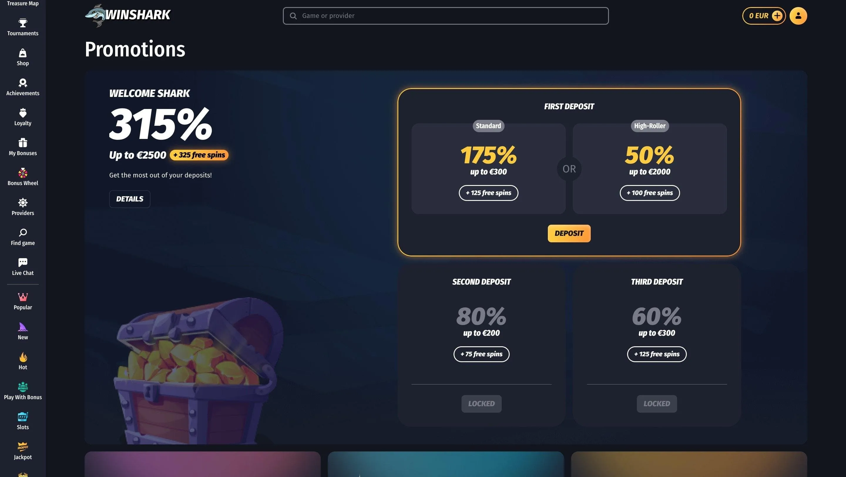 Winshark EU Online Casino Winshark European online casino